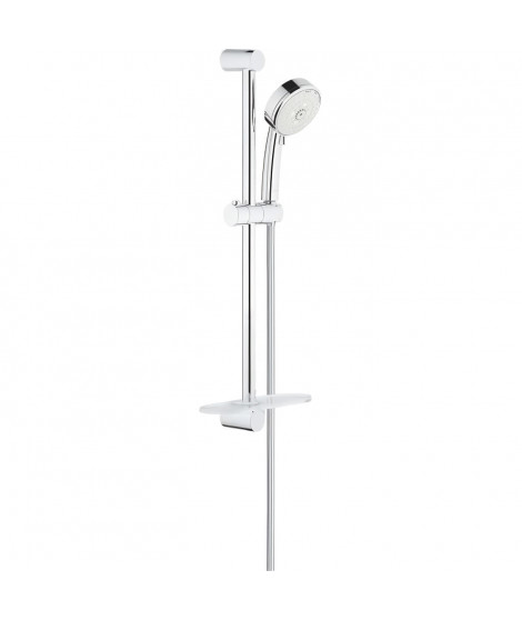 GROHE Ensemble de douche 3 jets Tempesta Cosmopolitan 27576002 - Barre de douche 60 cm - Limiteur de débit - Anti-calcaire - …