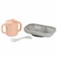 BEABA, Coffret d'apprentissage silicone + tasse - pink