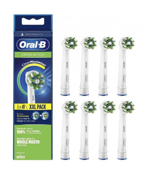 Oral-B Brossette CrossAction avec Technologie CleanMaximiser 8 unités