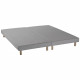 DEKO DREAM Rakenne Sommiers tapissiers a lattes 2x80x200 - Bois massif gris + pieds