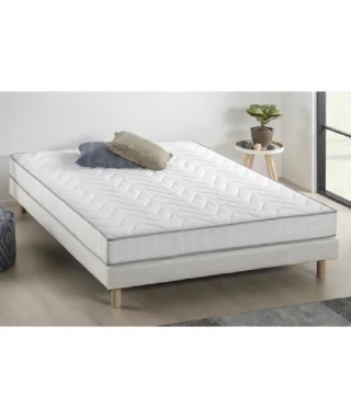 DEKO DREAM Ensemble matelas mousse mémoire de forme + sommier 140 x 190cm - Ferme - 16 cm - UNELMA