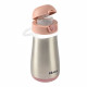 BEABA, Gourde inox 350 ml + anse - old pink