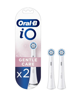 Oral-B iO Gentle Care Brossettes de Recharge pour Brosse a Dents Électrique Jusqu'a 100 % d'élimination plaque dentaire, Pack…