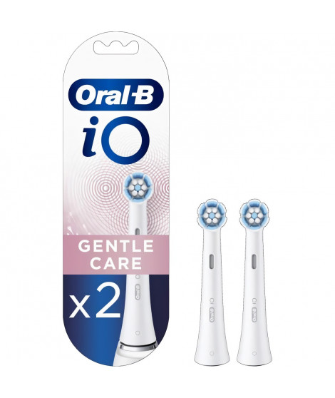 Oral-B iO Gentle Care Brossettes de Recharge pour Brosse a Dents Électrique Jusqu'a 100 % d'élimination plaque dentaire, Pack…