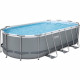 Kit Piscine hors sol tubulaire BESTWAY Power Steel- 549 x 274 x 122 cm - Ovale (Avec filtre a cartouche, échelle, bâche, dif…