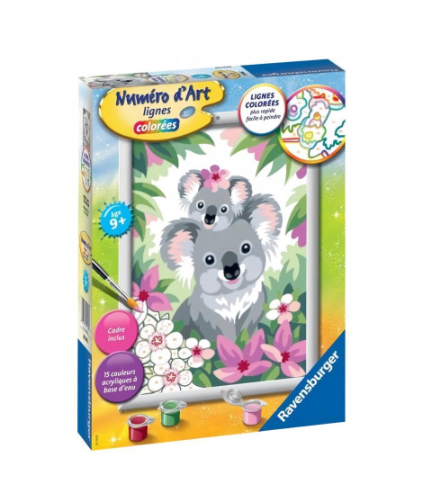 Kit de peinture par numéros - Ravensburger - Maman koala et son bébé - Format moyen - Des 9 ans