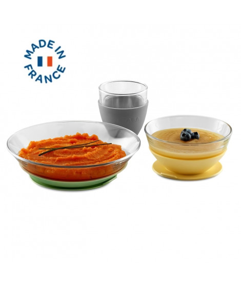 BEABA, Coffret repas verre Yellow