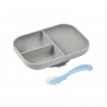 Béaba Repas Set Repas Silicone avec Ventouse Gris