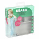 Béaba Repas Set Repas Silicone avec Ventouse Gris