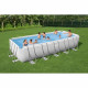 Kit Piscine hors sol tubulaire BESTWAY Power Steel - 640 x 274 x 132 cm - Rectangulaire (Livrée avec une pompe + un diffuseur)