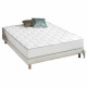 DEKO DREAM Hyvyys Ensemble Matelas ressorts + Sommier tapissier 140 x 190 cm - Confort équilibré - Epaisseur 23 cm - Galon gris