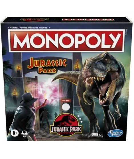 MONOPOLY - édition Jurassic Park - Jeu de plateau pour enfants - des 8 ans