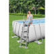 Kit Piscine hors sol tubulaire BESTWAY Power Steel - 640 x 274 x 132 cm - Rectangulaire (Filtre, échelle, diffuseur, bâche)