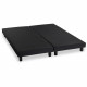 DEKO DREAM Rakenne Lot de 2 Sommiers tapissiers a lattes 180 x 200 cm - Bois massif noir + Pieds