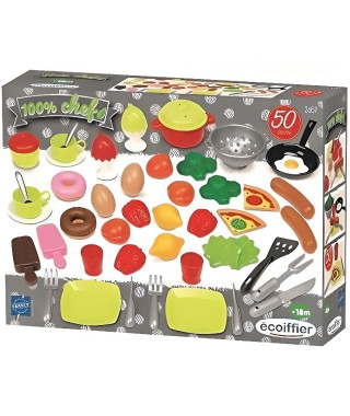 Ecoiffier - Coffret Aliments 50 Pieces