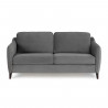 HEXAGONE Canapé convertible couchage express - 3 places - Velours gris - L 182 x P 85 x H 97 cm - CLYDE