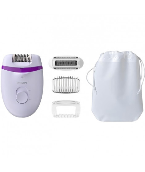 PHILIPS BRE275/00 - Epilateur électrique Satinelle Essential Compact - Sur secteur - 4 accessoires