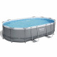 Kit Piscine hors sol tubulaire BESTWAY - Power Steel- 488 x 305 x 107 cm - Ovale (Livrée avec une échelle, une bâche, un épu…