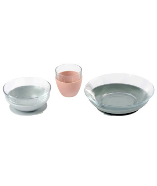 Béaba Repas Coffret Verre Eucalyptus 4 pieces