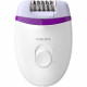 PHILIPS BRE225/00 Epilateur Satinelle - 2 vitesses - Compact sur secteur violet - Blanc & Violet