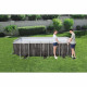 Kit Piscine hors sol tubulaire BESTWAY - Power Steel - 404 x 201 x 100 cm - Rectangulaire (Filtre a sable, échelle, diffuseur)