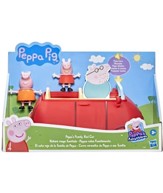 PEPPA PIG - Peppa's Adventures - Voiture rouge familiale - Jouet préscolaire avec phrases et effets sonores - des 3 ans