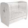 POLINI KIDS AMIS ZEN Lit NEVA 120*60 avec tiroir blanc