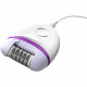 PHILIPS BRE225/00 Epilateur Satinelle - 2 vitesses - Compact sur secteur violet - Blanc & Violet