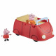 PEPPA PIG - Peppa's Adventures - Voiture rouge familiale - Jouet préscolaire avec phrases et effets sonores - des 3 ans