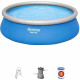 Kit Piscine hors sol autoportante BESTWAY - Fast Set - 457 x 122 cm - Ronde (Livrée avec filtre a cartouche + échelle de sécu…