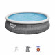 Kit Piscine hors sol autoportante BESTWAY - Fast Set - 457 x 107 cm - Ronde (Livrée avec pompe de filtration + échelle de séc…