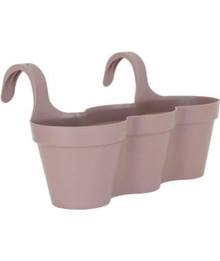 ARTEVASI Pot de fleurs pour balcon Capri Individ - 30,5 x 54 x H 28 cm - 11 L - Gris taupe