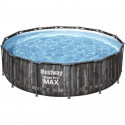 Kit Piscine hors sol tubulaire BESTWAY Steel Pro Max - 427 x 107 cm - Ronde (Livrée avec pompe de filtration, échelle)