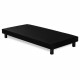 DEKO DREAM Rakenne Sommier tapissier a lattes 90 x 190 - Bois massif noir + pieds