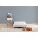 DEKO DREAM - Sommier tapissier a lattes 90 x 190 - Bois massif blanc + pieds