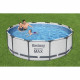 Kit Piscine hors sol tubulaire BESTWAY Steel Pro Max- 366 x 100 cm - Ronde (Livrée avec filtre a cartouche + échelle de sécu…