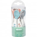 BEABA Set premiers couverts, ergonomiques, 6 cuilleres et 4 fourchettes, prise en main facile pour bébé, adaptés a tous