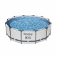 Kit Piscine hors sol tubulaire BESTWAY Steel Pro Max- 366 x 100 cm - Ronde (Livrée avec filtre a cartouche + échelle de sécu…