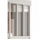 OPTIMUM Kit porte coulissante ATELIER blanc structuré + rail + cache rail - 204 x 83 cm - verre transparent