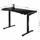 Bureau gaming électrique CGM - Réglable en hauteur - Support de contrôleur - Éclairage RVB - L120xP60xH73-121 cm