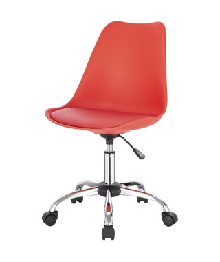 WINONA Chaise de bureau ajustable - Orange - L 48 x P 54 x H 80/90 cm