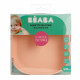 Béaba Repas Assiette Ventouse en Silicone Rose