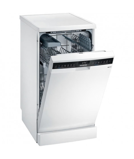 Lave-vaisselle pose libre SIEMENS SR23HW48KE iQ300 - 9 couverts - Induction - L45cm - Home Connect - 46dB - Blanc