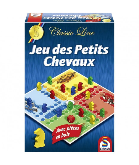 Jeu des Petits Chevaux - Jeu de société - Classic line - Pieces en bois - SCHMIDT AND SPIELE