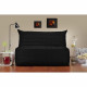 Banquette BZ 3 places BECCI - Tissu noir - Made in France