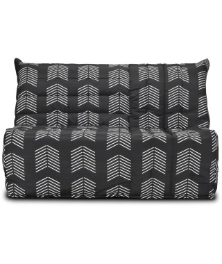 Banquette BZ COMFORT BULTEX - Tissu chevrons - Couchage 138 x 188 x 12 cm - BECCI