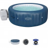 Spa gonflable BESTWAY - Lay-Z-Spa Milán - 196 x 71 cm - 4 a 6 places - Rond (Inclus : couverture, cartouche et diffuseur)