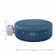 Spa gonflable BESTWAY - Lay-Z-Spa Milán - 196 x 71 cm - 4 a 6 places - Rond (Inclus : couverture, cartouche et diffuseur)