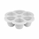 BEABA Multiportions en silicone de qualité premium, résistance thermique, couvercle hermétique, Fabriqué en Italie, 6x90 ml gris