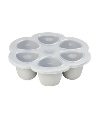 BEABA Multiportions en silicone de qualité premium, résistance thermique, couvercle hermétique, Fabriqué en Italie, 6x150 ml …